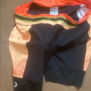 Pearl Izumi Orange and Black Athletic Shorts